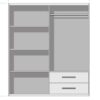 Armoire 4 Portes avec Miroir