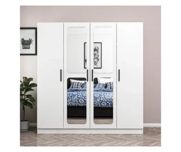 Armoire 4 Portes avec Miroir