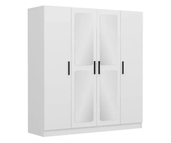Armoire 4 Portes avec Miroir