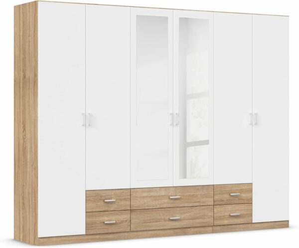 Armoire 6 Portes avec Miroir