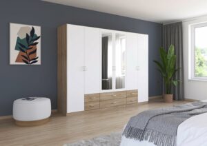 Armoire 6 Portes avec Miroir