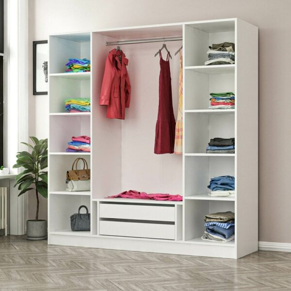 Armoire 4 Portes avec Miroir