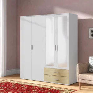 Armoire 4 Portes avec Miroir
