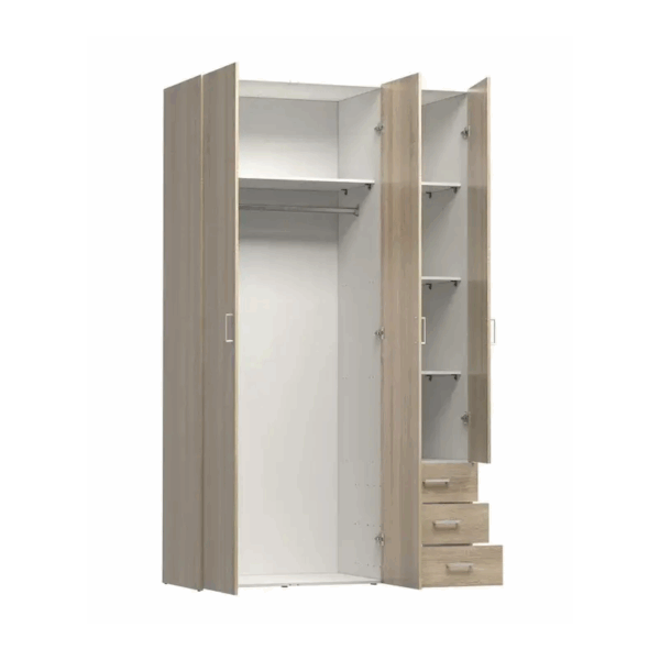 armoire-enfant-3-portes-bois-mdf-stratifie-12019050-cm-nepal-ref-102 Armoire 3 Portes