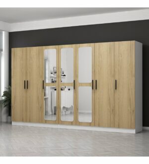 Armoire 7 Portes avec Miroir